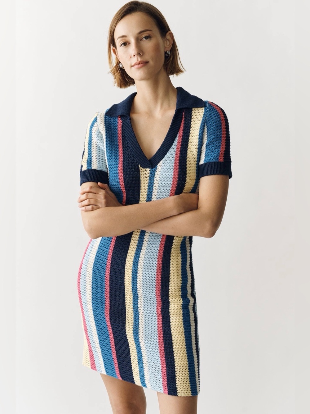 NWT Maeve Collared Knit Mini Dress Small